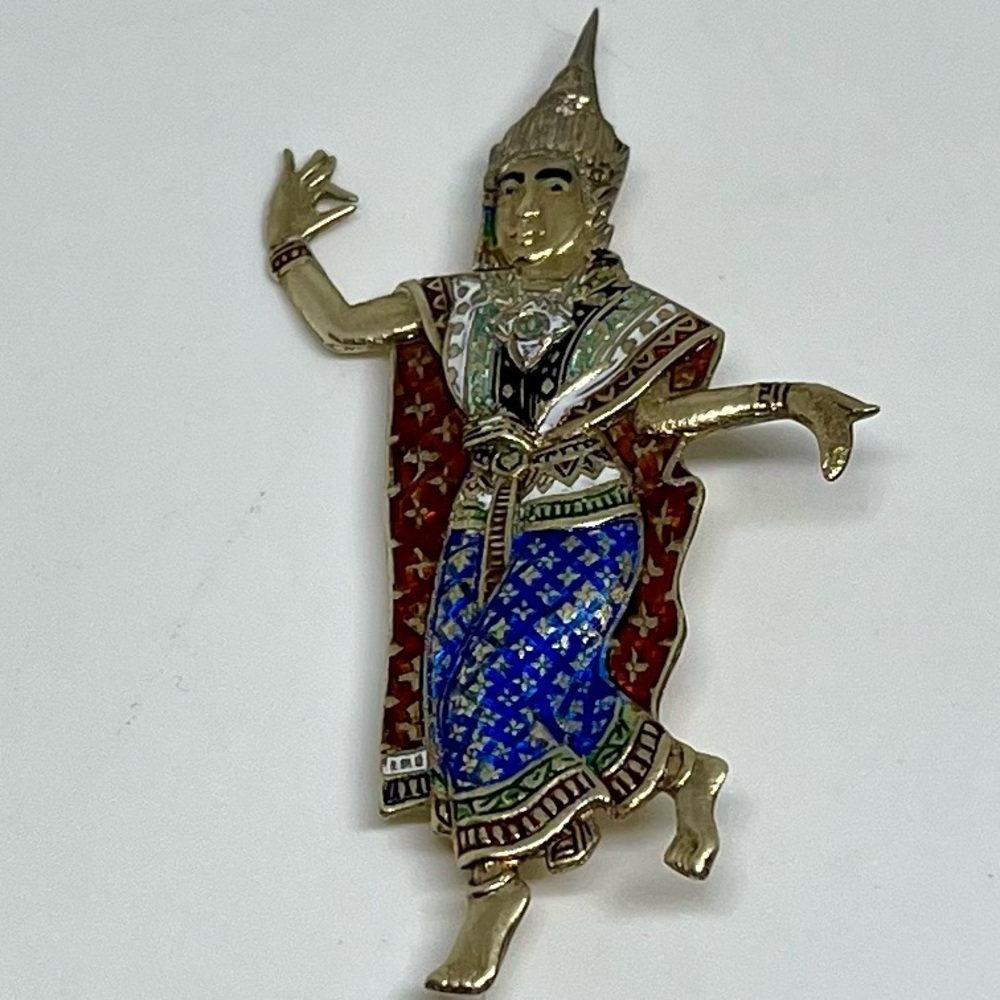 Vintage Siam Dancer Brooch